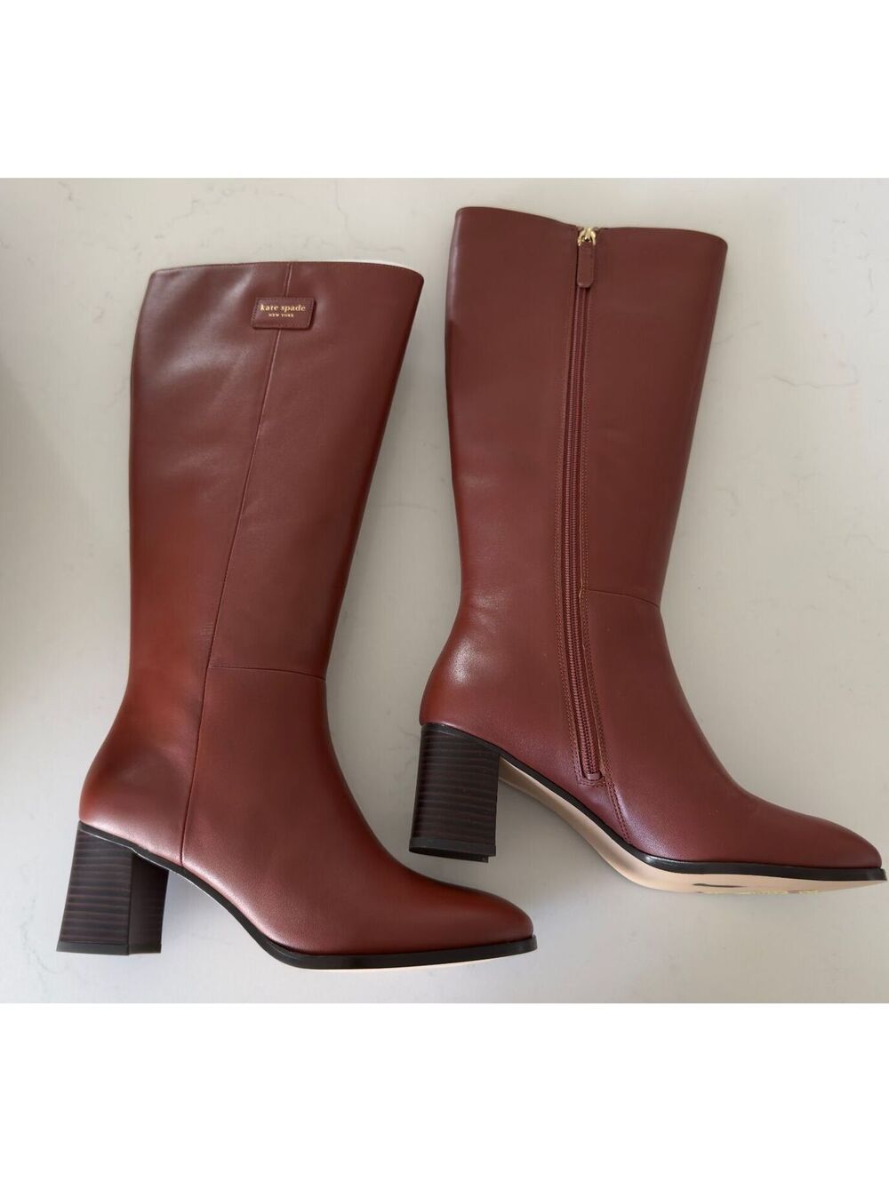 Kate Spade New York Women's Aimee Deep Umbre Tall Boots Size 8.5